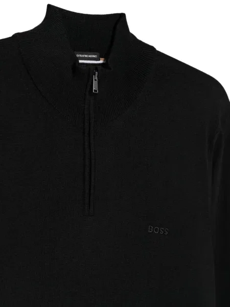 Pulover Boss cu broderie negru