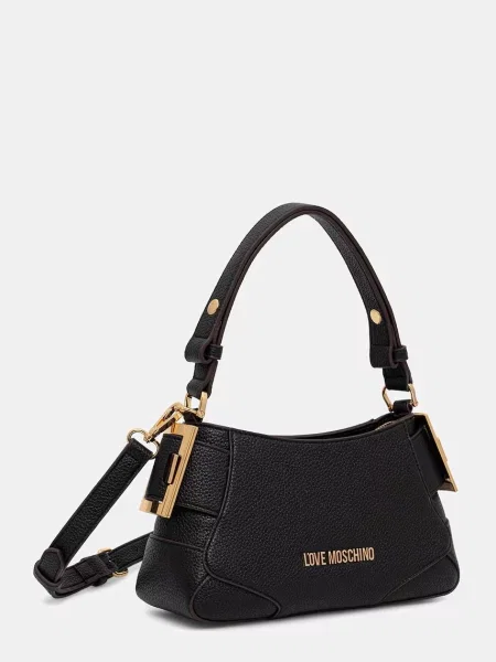Love Moschino crossbody torbica iz umetnega usnja črna