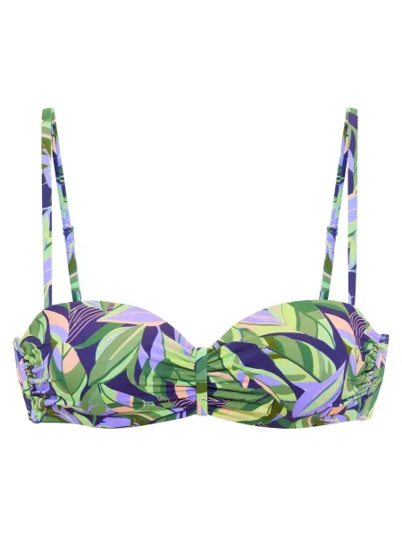 S.Oliver Sutien costum de baie marin / verde / verde pin / lila albastru