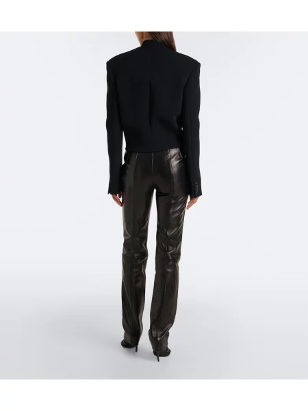 Pantaloni Khaite din piele negru