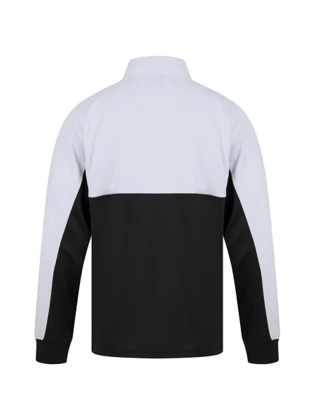 Bluza Dresowa Z Zamkiem Błyskawicznym W Bloku Kolorystycznym biała
