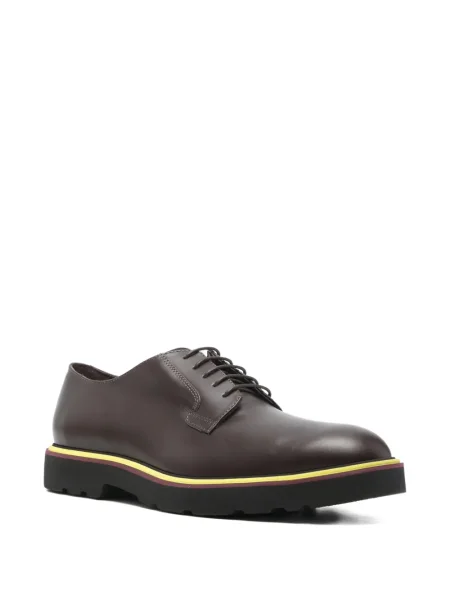 Pantofi derby Paul Smith cu șireturi din piele maro