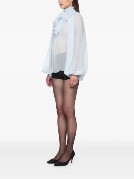 Bluză Atu Body Couture de mătase albastru