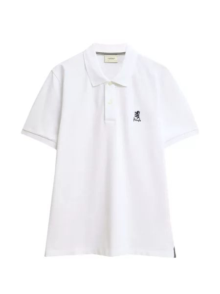 Tricou polo Pringle Of Scotland cu broderie alb