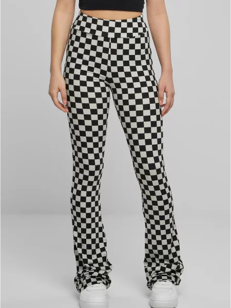 Pantaloni Urban Classics în carouri negru