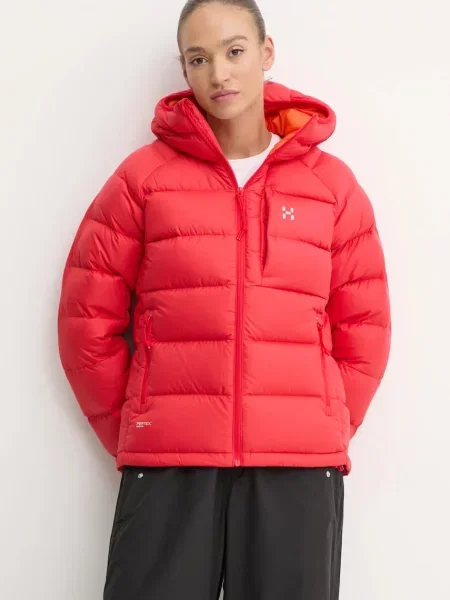 Péřová bunda Haglöfs Rosson Down zimní červená