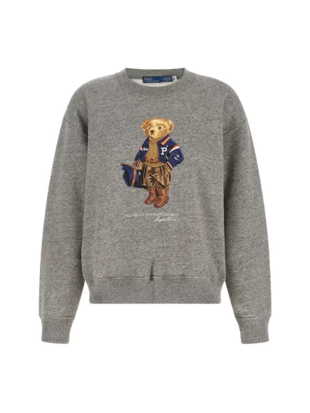 Sweter Polo Ralph Lauren z nadrukiem szary