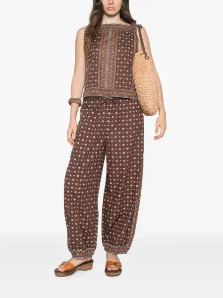 Pantaloni Dôen cu cordon maro
