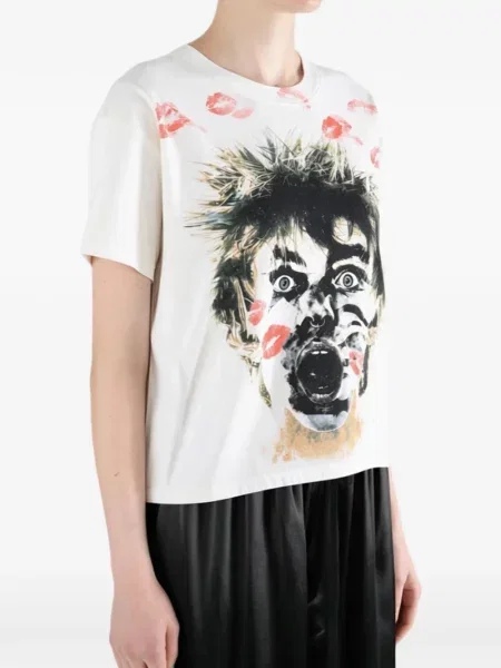 Tricou Hellstar cu imagine alb