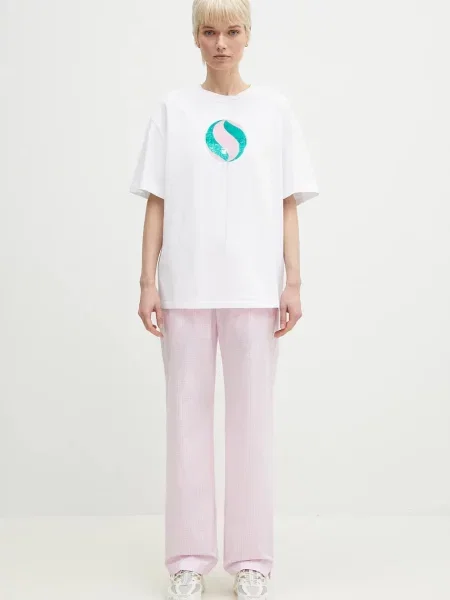 Брюки Fiorucci с высокой посадкой розовые