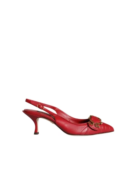 Czółenka Dolce And Gabbana na szpilce czerwona