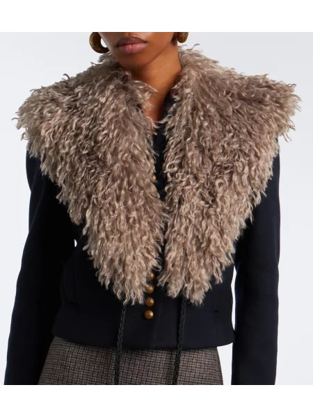 Fular Etro de mătase cu model paisley maro