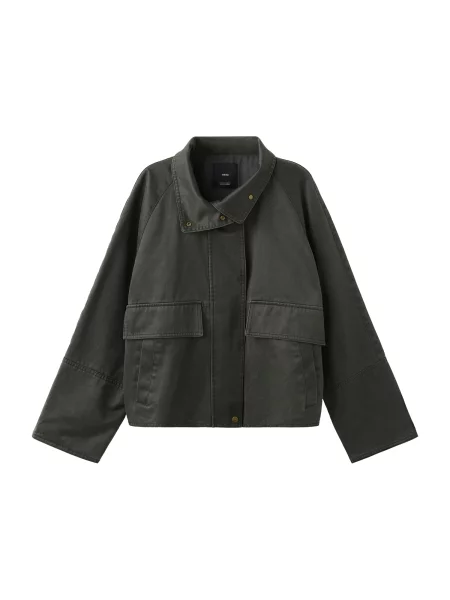 MANGO Geacă de primăvară-toamnă Matcha închis verde