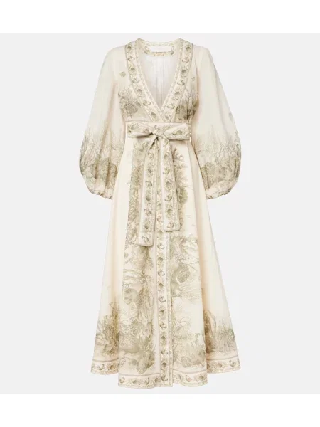 Odgovarati haljina Zimmermann s printom bijela