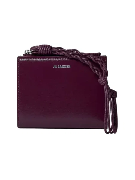 Portfel Jil Sander skórzany czerwony