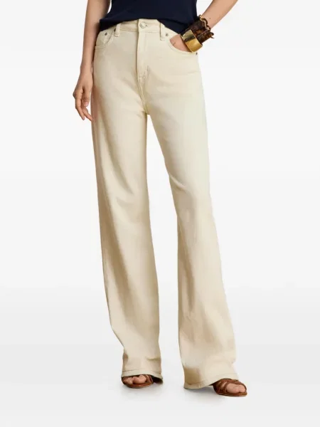 Дънки straight leg Lauren Ralph Lauren с висока талия