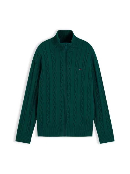 TOMMY HILFIGER Geacă tricotată jad verde