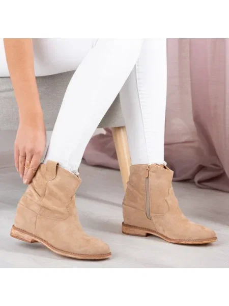 Kovbojské členkové topánky Resti béžová