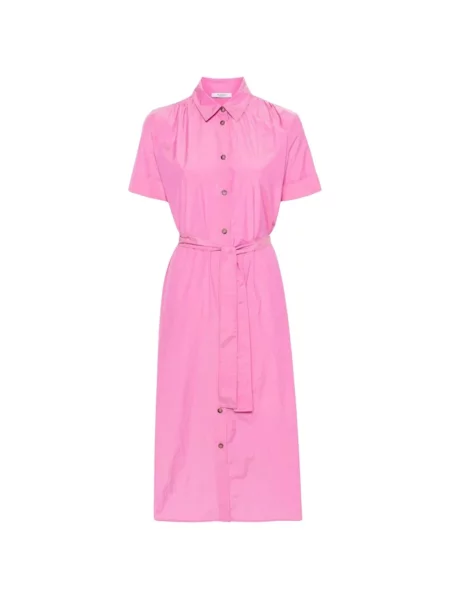 Sukienka koszulowa Peserico z koralikami różowa
