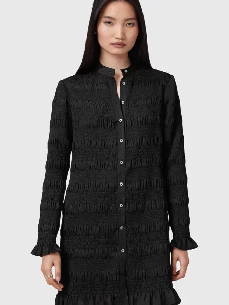 AllSaints sukienka MEG mini dopasowana czarny