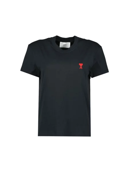 Koszulka Ami Paris casual z logo czarna