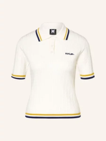 Karo Kauer Dzianinowa Koszulka Polo weiss