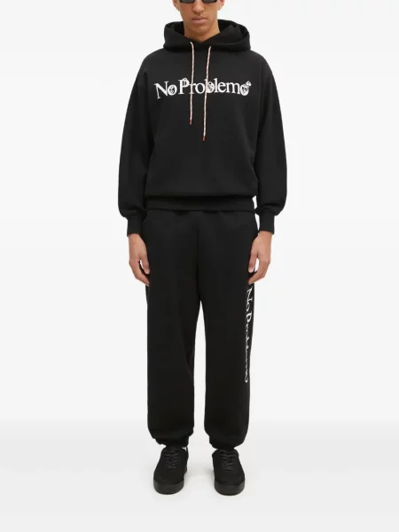 Tepláky Aries s potiskem černé