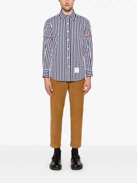 Cămașă Thom Browne în carouri albastru