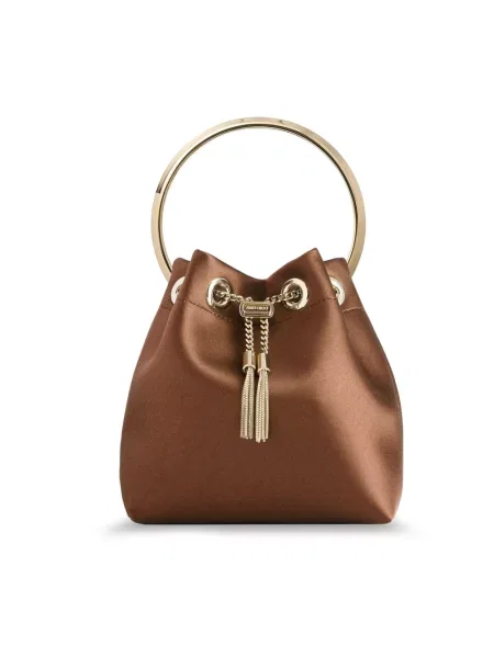 Torebka bucket Jimmy Choo brązowa