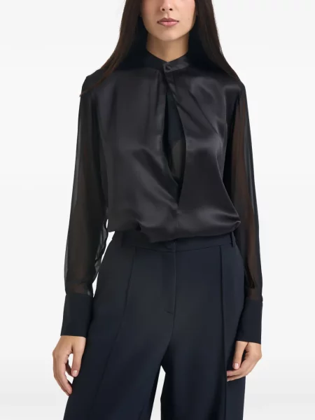 Cămașă Semicouture din satin negru