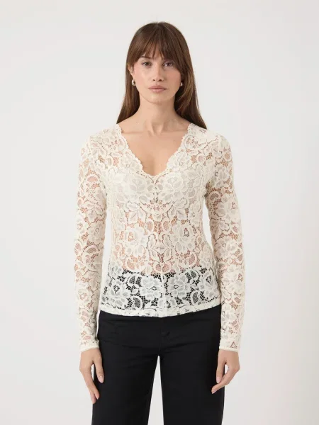 YAS Tricou YASLACEY crem