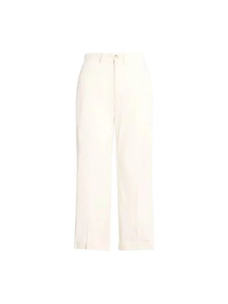 Talia spodnie Ralph Lauren sztruksowe białe