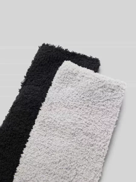 Skarpety z elastycznym pasem model ‘Socks cosy sustainable’ w zestawie 2 szt. Camano czarne