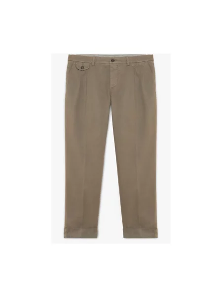 Spodnie Brooks Brothers ze stretchu brązowe