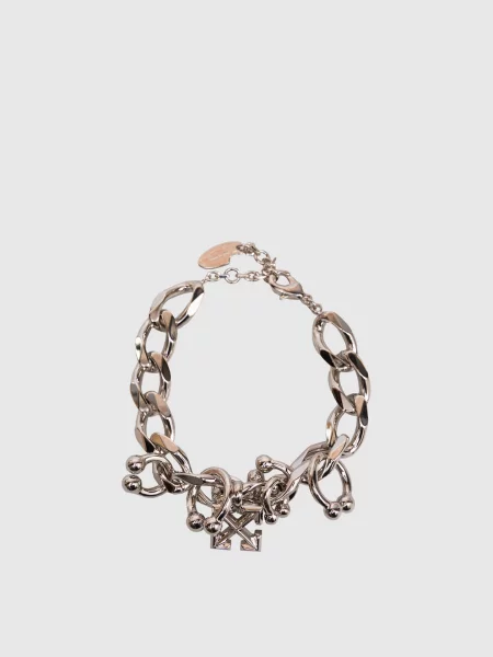 Сріблястий браслет-ланцюг Piercing Off-white