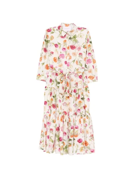 Rochie midi Carolina Herrera cu imagine până la genunchi în straturi