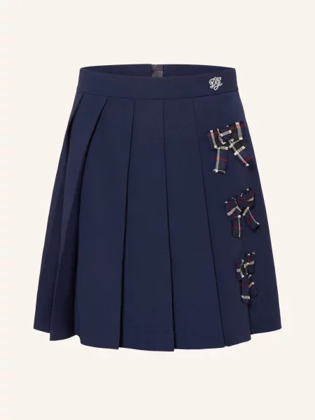 Dolce & Gabbana Skládaná Sukně tmavě modrá / červená bílá