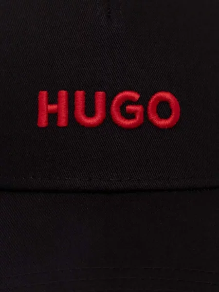 Czapka z daszkiem i wyhaftowanym logo model ‘Jude’ Hugo czarna