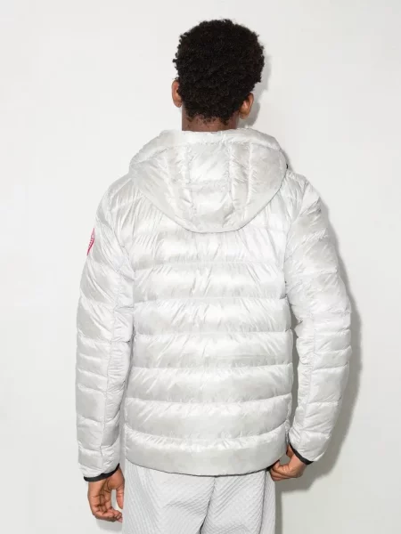 Pikowana kurtka Canada Goose srebrna