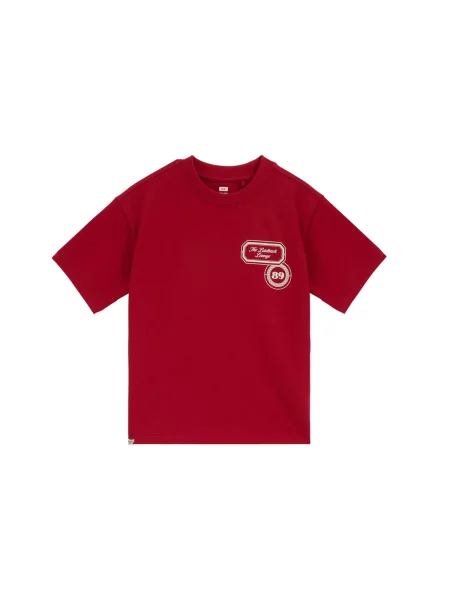 WE Fashion Tricou roși aprins / negru alb
