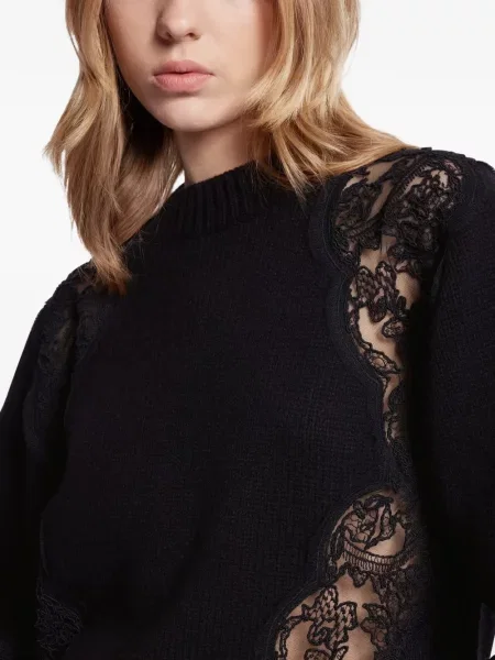 Pulover Elie Saab din dantelă negru