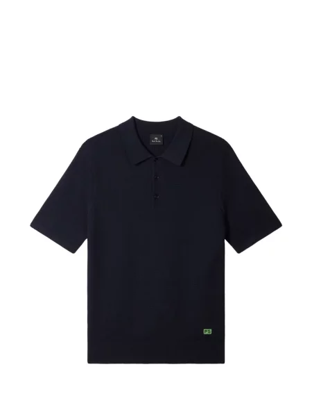 Tricou polo Ps Paul Smith tricotate albastru