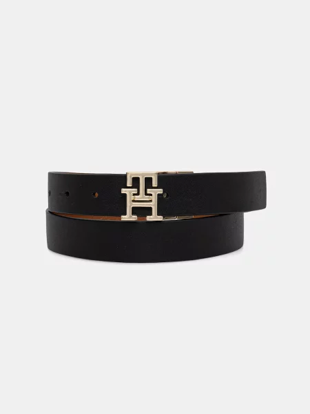 Tommy Hilfiger curea reversibilă pentru femei din piele negru