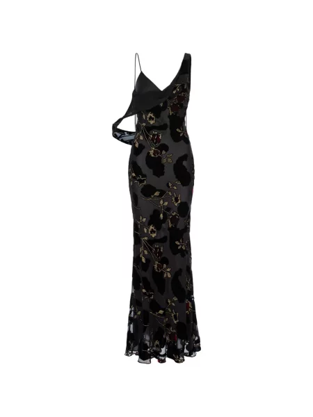 Rochie maxi V:pm Atelier cu model floral negru