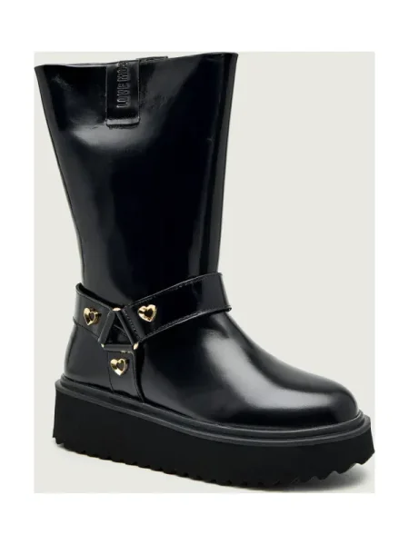 Love Moschino De piele cizme negru