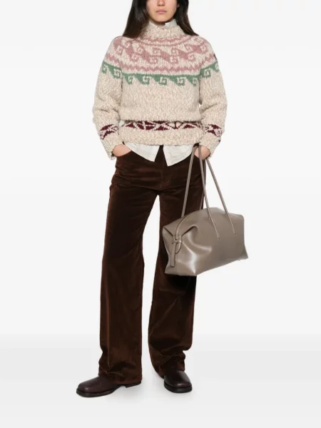 Pantaloni Marni de catifea cord maro