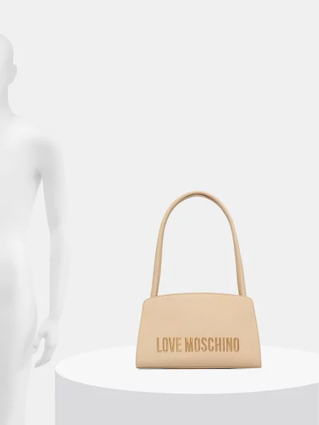 Кожаная сумка шоппер Love Moschino
