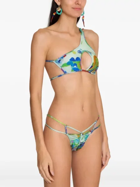 Elimina bikini Amir Slama cu un umăr gol verde