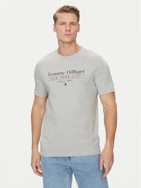 Tommy Hilfiger Tricou Center Stack gri