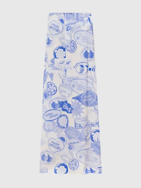 Спідниця максі в принт Jil Sander біла